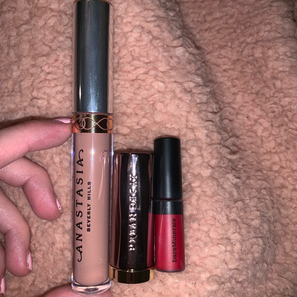 urban decay, Anastasia, and bare minerals lipstick